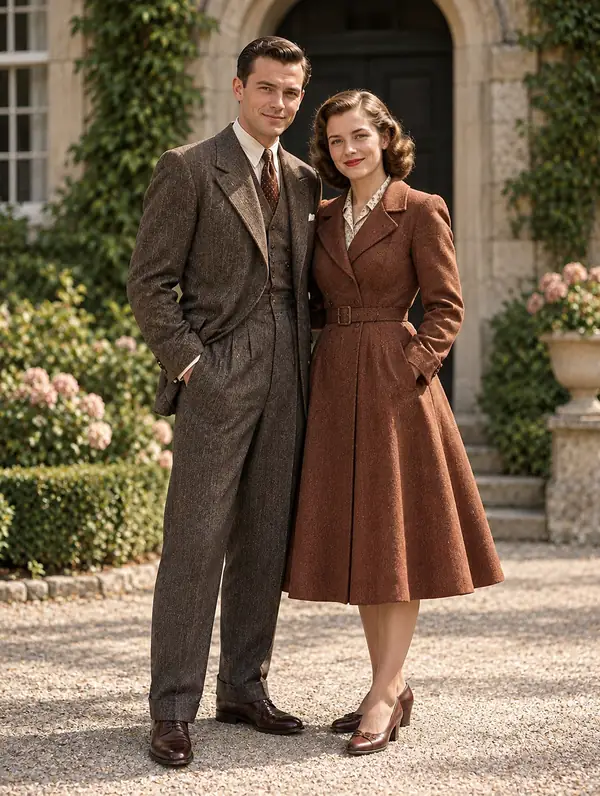 Vintage-style photograph of two people, used as an editorial illustration.